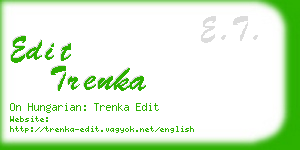 edit trenka business card